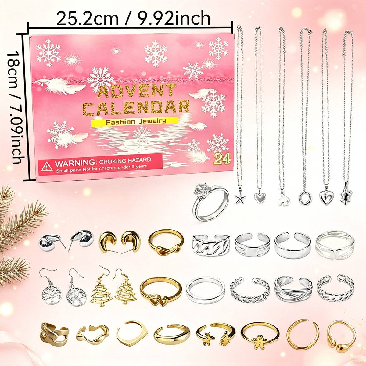 Christmas Advent Calendar with 24 Compartments